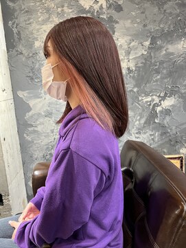 ユーアールキャッスル(UR CASTLE) インナーカラー ベビーピンク