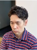 アップバング×メンズパーマ×七三分け【Rotohair】