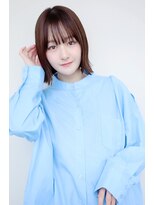 フレイムスヘアーアンドリラックス 西川口店 外ハネボブセクションカラーペールベージュグラデーションカラー