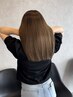【自然なストレート】カット+縮毛矯正＋カラー+トリートメント+ヘッドスパ