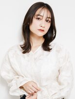 オンク 新宿(onk)&nbsp;黒髪/グレーベージュ/レイヤーロング/前髪パーマ[新宿駅]