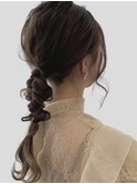 【結婚式ヘアアレンジ】編みおろしアレンジ