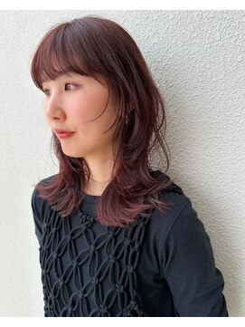 モリオ フロム ロンドン サッポロファクトリー店(morio FROM LONDON) 札幌ミディアム　大人かわいいレイヤーミディ　レッドカラー