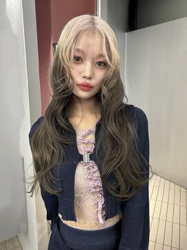 ペレ 梅田(PELE) 前髪/アンブレラカラー/こなれミディ/イメチェン/ウェーブパーマ