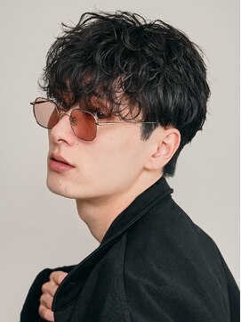 レタッチ バイ フィフス 天神大名(RETOUCH by fifth) 福岡天神ゆるめシャドウパーマメンズマッシュウルフカット緩め