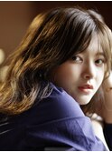 大人ナチュラルセミロング×柔らかワンカール３０代４０代５０代