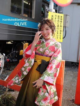 【ヘアセット＆着付け予約受付中】ヘアセット\980～!卒業式/袴レンタルok♪早朝予約◎友達とペアでお得に★