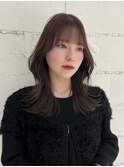 【YOKE】レイヤーカットくびれヘアダブルカラーヘーゼルブラウン