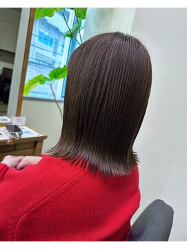 ヘアーポケット リタ(HAIR POCKET ritta) ダークアッシュ酸性ストレート×ロブ