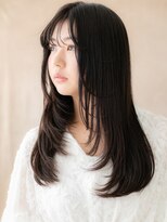 カバーヘア ブリス 戸田公園西口店(COVER HAIR bliss)&nbsp;ハッシュカットメテオストレートレイヤーロング30代X戸田公園