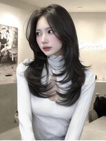 ノイズオオサカ 梅田店(NOISM OSAKA) 小顔外ハネミディアムアッシュ20代30代40代くびれミディ韓国ヘア