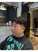 大人ツーブロックパーマ