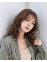 ヨイン 四谷三丁目(YOIN)&nbsp;セミロングレイヤー/ゆるウェーブ/透け感ブラウン