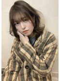 ウォーターフォール毛先パーマ耳掛けボブディ