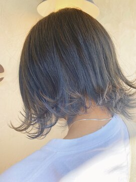 ルミュー(le mieux) 裾カラー☆ブルーシルバー