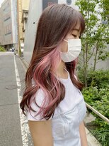 フラム 渋谷(flamme)&nbsp;フェイスインナーカラー×ピンク