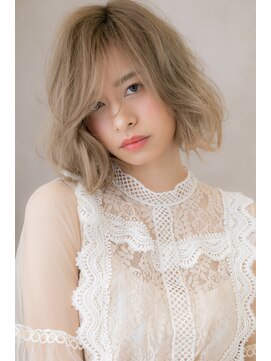 モッズヘア 越谷(mod's hair) 外国人風大人ハイライトくせ毛風パーマボブ302Y越谷10代20代30代