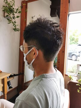 ヘアーアトリエクレリエール(Hair Atelier Clairie'RE) 前髪アップバング メンズ刈上げショート