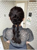 個性派ツイン ヘアセット ツインポニー ツインアレンジ
