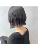 ☆グレイアッシュミディアム外ハネスタイル☆