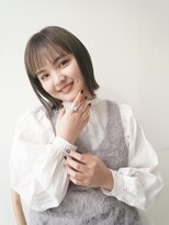 ガーランド (Garland) 切りっぱなしロブ/マロンベージュ/前髪/原宿神宮前