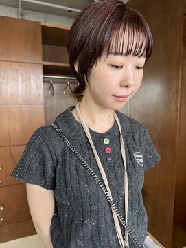 ヨロヘアー(YOLO hair) ショート/レイヤー/オレンジカラー