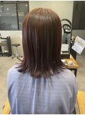 ピンクブラウンxニュアンスカラー艶カラー小顔10代20代30代