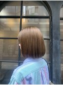ボブ×透明感グレージュ