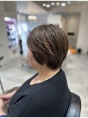 白髪ぼかし×立体感ハイライト