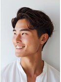 アップバングベリーショート【メンズカット#＜理容室＞#眉毛】