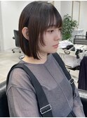 顔周りレイヤー　ボブ　博多美容室