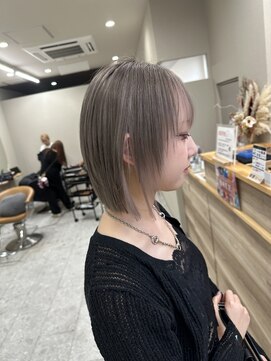 シカ 神戸三宮元町店(Cica) ハイトーン　ブリーチ　ボブ　　髪質改善　三宮　神戸