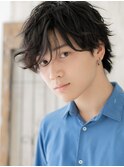 20代30代前髪パーマダークアッシュニュアンスパーマショートS