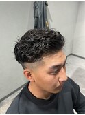 MEN’S HAIR/サーフカール/刈り上げセンターパート/柏