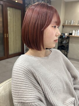ロアバイチェリーコークウブ(Loa by CHERRY COKE ubu) リーチなしダブルカラー×チェリーピンクボブ