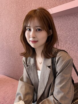 ボタン コロン 表参道 原宿(VOTAN COLON) ハッシュカット/韓国レイヤー/顔まわり/ブラウン/ベージュ/前髪