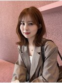 ハッシュカット/韓国レイヤー/顔まわり/ブラウン/ベージュ/前髪