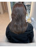 【中澤】ロングレイヤー　グレージュ　透け感カラー