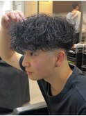 バロックパーマ ツイストスパイラル眉カットメンズパーマ