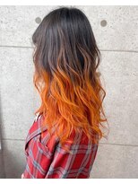 ヘアテリア リュウ 大塚(hair teria ryu) 【Bf→Af】ハイグラデーションカラーオレンジ