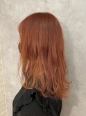 オレンジカラー×ロング