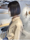 【中澤彩乃】オン眉ミニボブ大人ボブベージュカラー前髪