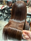 ツヤ髪になれる髪質改善カラー＿美髪ブラウン＿ロング［東陽町］