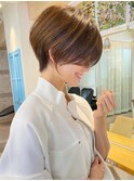 ショート×ハイライト白髪ぼかし×マチルダボブ[心斎橋]