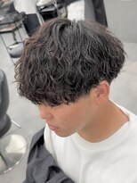 オーバルバイアピッシュ(OVARL by apish) 波巻きスパイラルパーマツイストフェードカットメンズパーマ