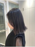 【川辺晴加】大人ミディアム暗髪アッシュカラー