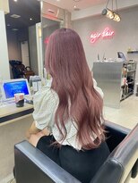 アジールヘア 赤羽駅南口店(agir hair) ピンクカラーピンクラベンダー顔周りレイヤーピンクベージュ赤羽