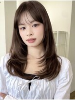 コート 表参道(Cote)&nbsp;ハッシュカット レイヤー 前髪カット ブラウン 骨格補正