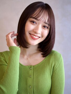 ガーデンヨコハマエスト(GARDEN YOKOHAMA est) 美髪 内巻き ワイドバング イメチェン チェリーブラウン