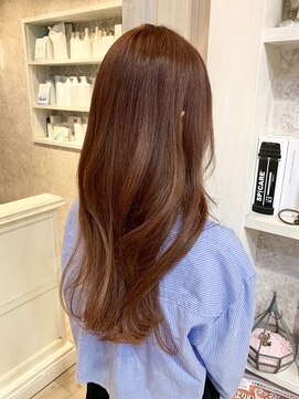 キャアリー(Caary) 福山市美容院Caaryケアブリーチでダメージレス！モーブブラウン